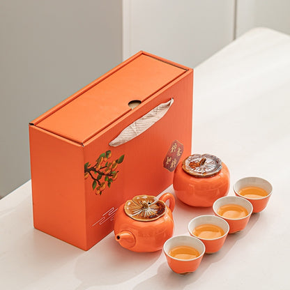 Gift Box With Hand  Ceramic Tea Set