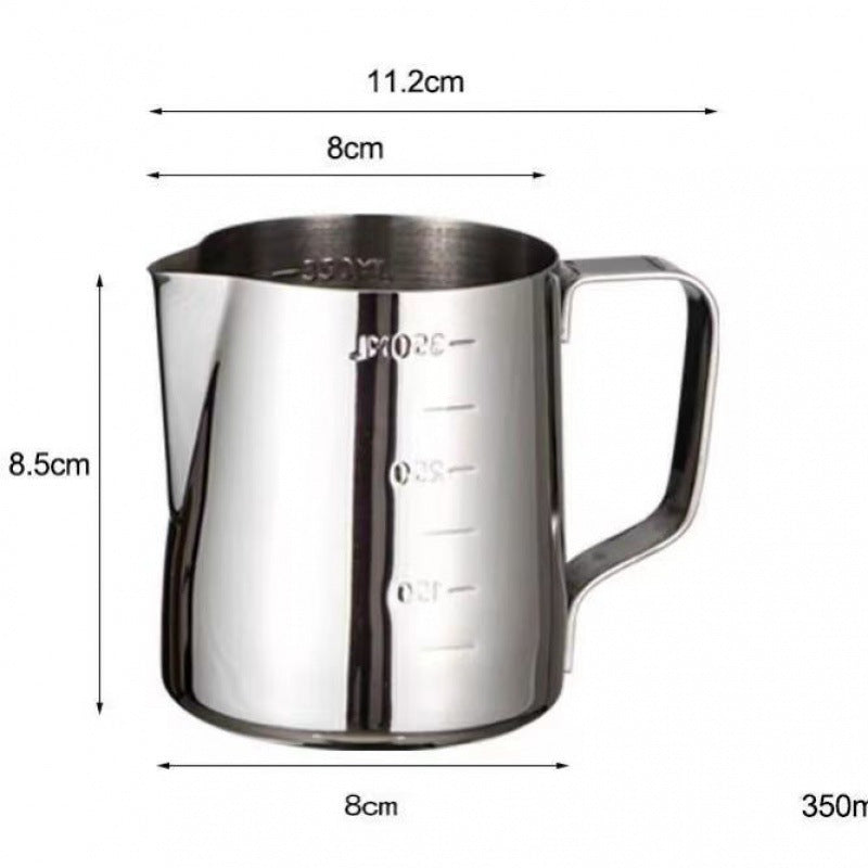 Professional Milk Frothing Pitcher with Teflon Coating for Perfect Creamy Foam