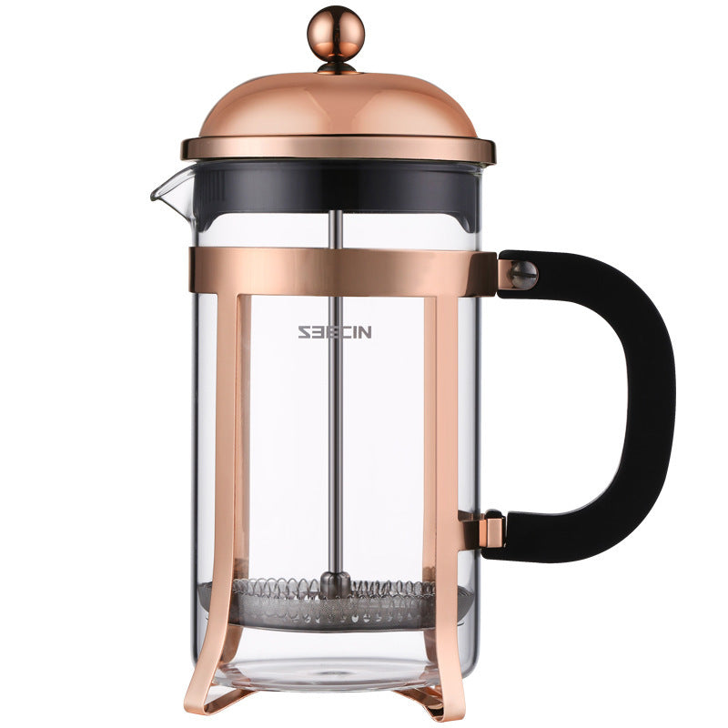 Rose Gold French Press Coffee Maker