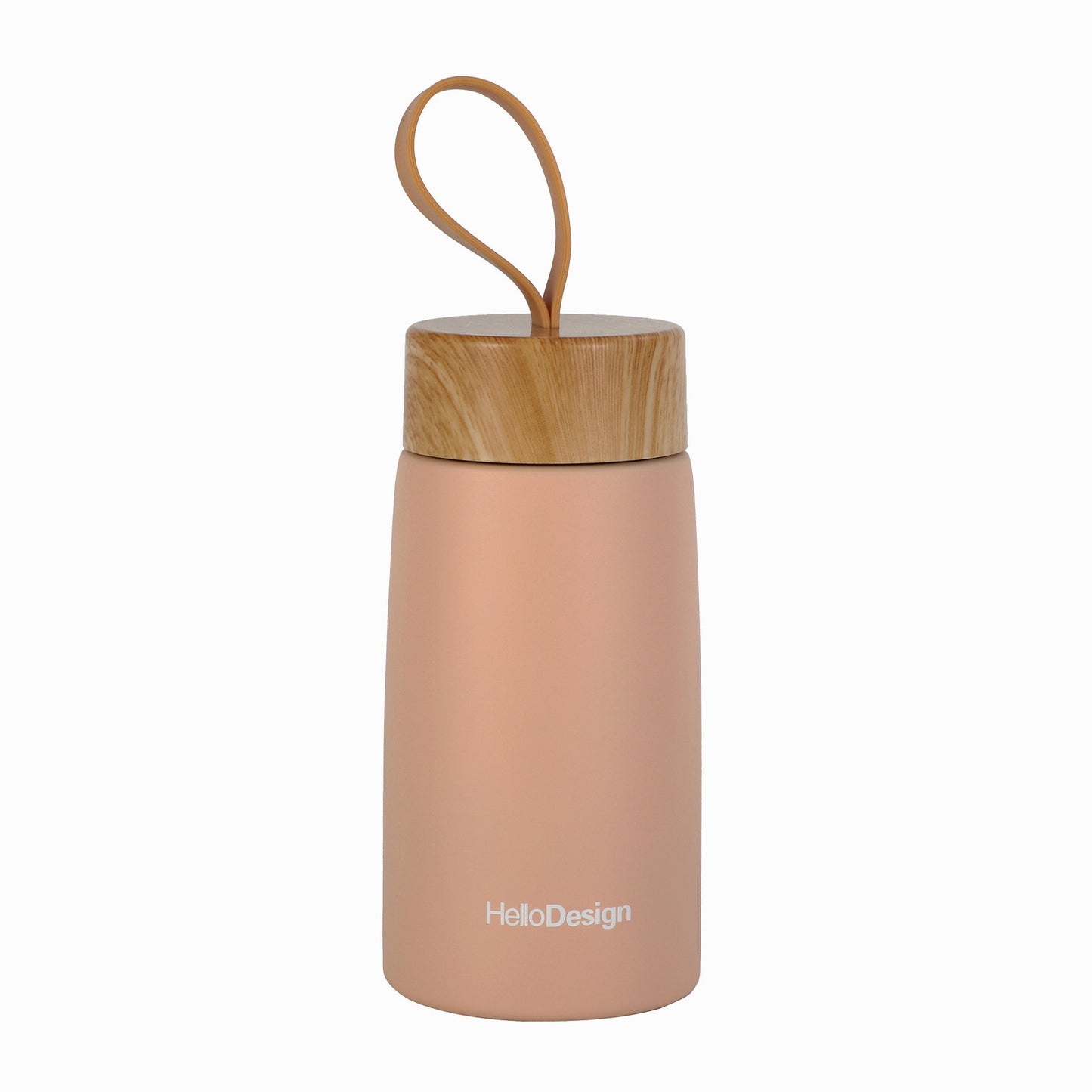 Stylish Mini Travel Mug with Wood Grain Lid - On-the-Go Convenience - 280ml HeloDesign
