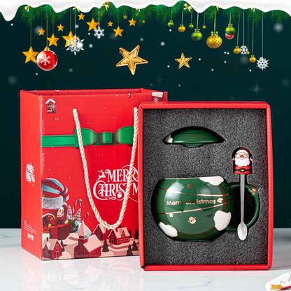 Christmas Gift  Ceramic Cup With Cover