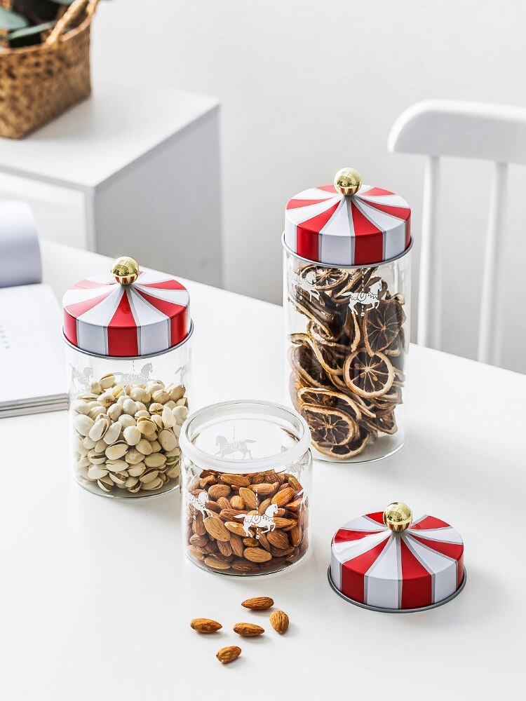 Nordic Wooden Barrel Storage Box for Coffee and Food Grains - Rotating Design