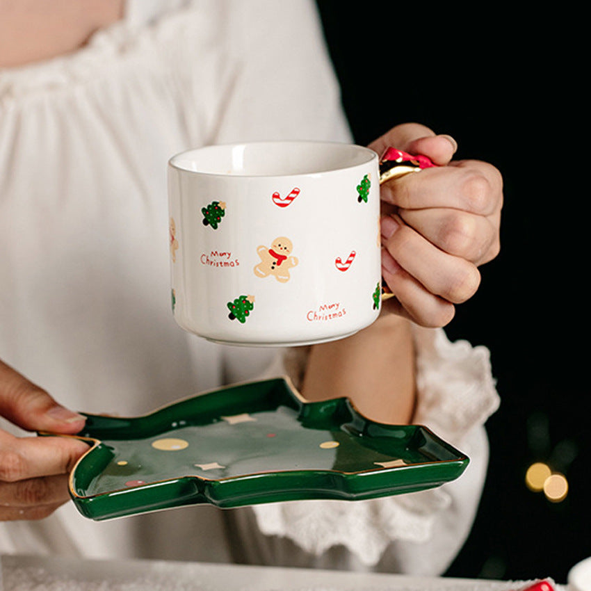 Christmas Coffee Cup And Saucer With High Value