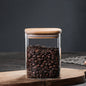 Square Glass Storage Jar - Airtight Transparent Glass Jar for Kitchen Organization