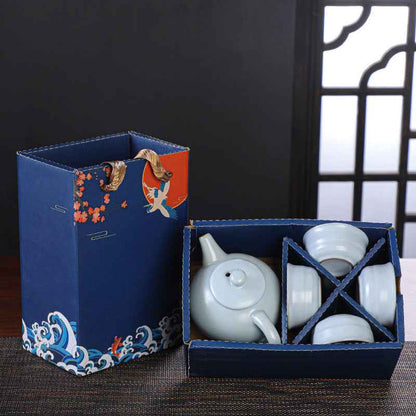 Travel Tea Set Gift Box One Pot And Four Cups