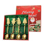 Stainless Steel Tableware Cartoon Gingerbread Man Coffee Spoon Christmas Spoon Gift Box