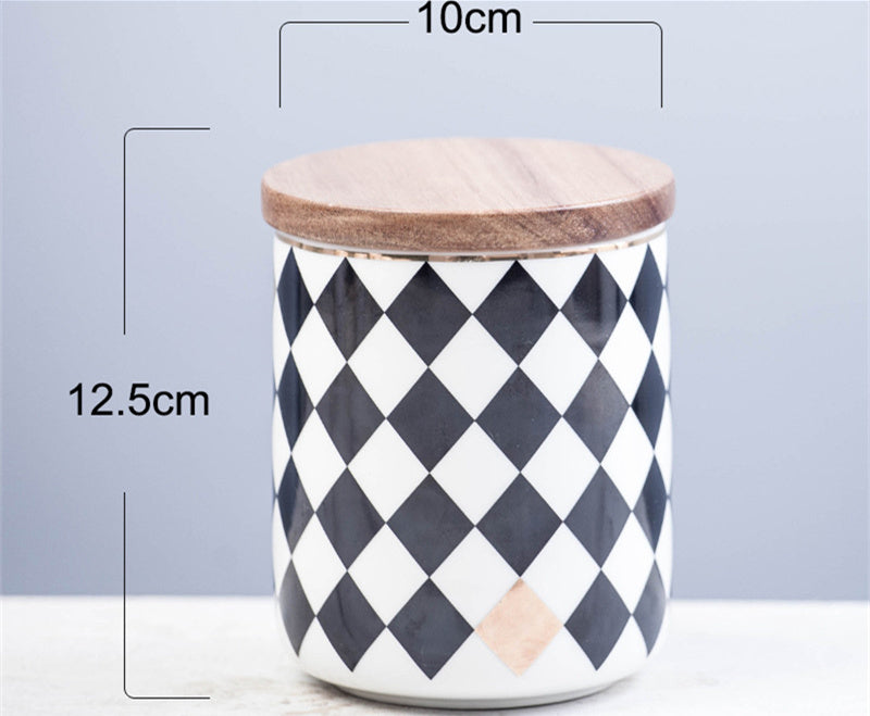 Nordic Style Ceramic Kitchen Jar for Airtight Storage