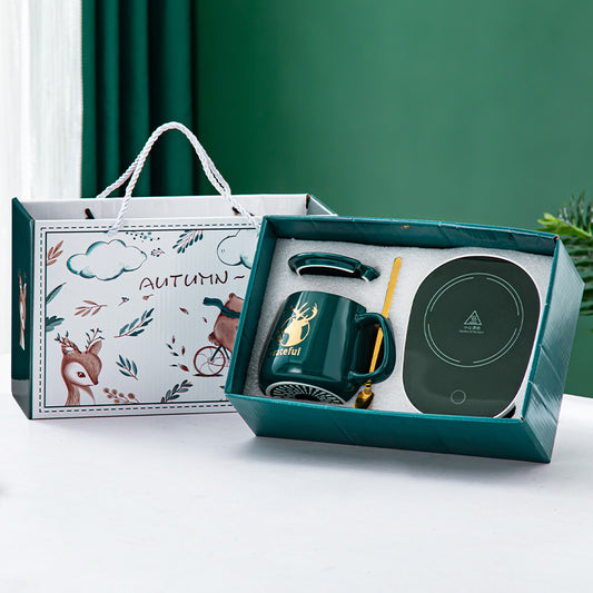 Constant Temperature Ceramic Cup Set Gift Box