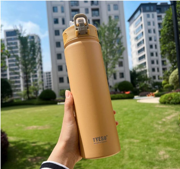 Sippy Coffee Cup Stainless Steel Flask - 304 Vacuum Insulated Outdoor Sports Bottle