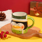 Cartoon Style Cute Ceramic Xmas Mug