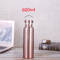 Large-capacity Sports Bottle with 304 Rose Gold Stainless Steel Vacuum Flask and All-Steel Lid