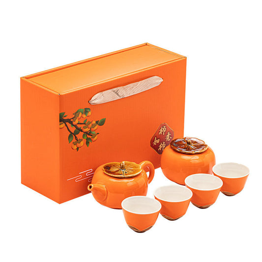 Gift Box With Hand  Ceramic Tea Set
