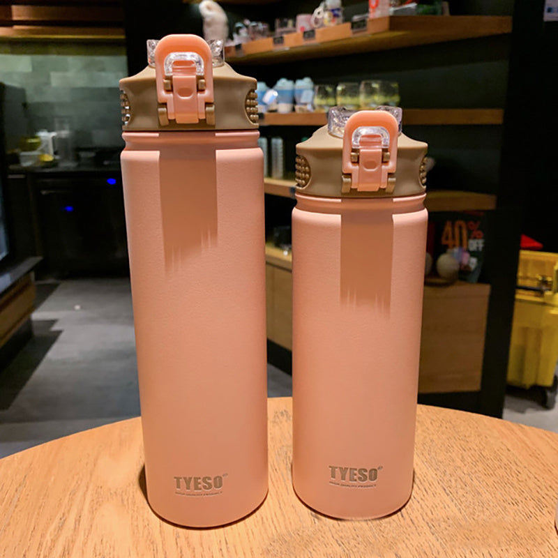 Sippy Coffee Cup Stainless Steel Flask - 304 Vacuum Insulated Outdoor Sports Bottle