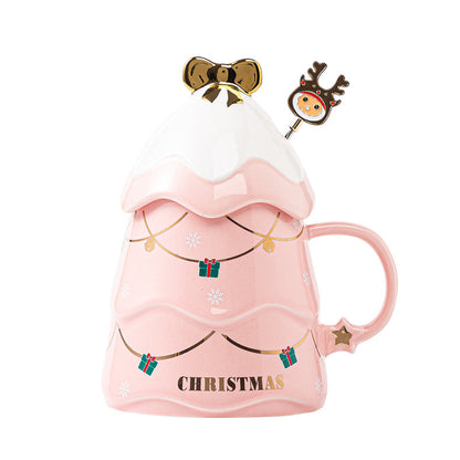Creative Christmas Ceramic Mug Set Household