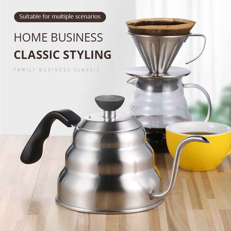 Hanging Ear Coffee Pot - Handmade 304 Stainless Steel with Fine Long Mouth for Hot Water