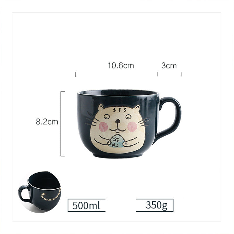 Ceramic Cup Gift Set with Lid, Large Capacity and Spoon Set in Gift Box