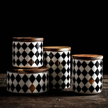 Nordic Style Ceramic Kitchen Jar for Airtight Storage