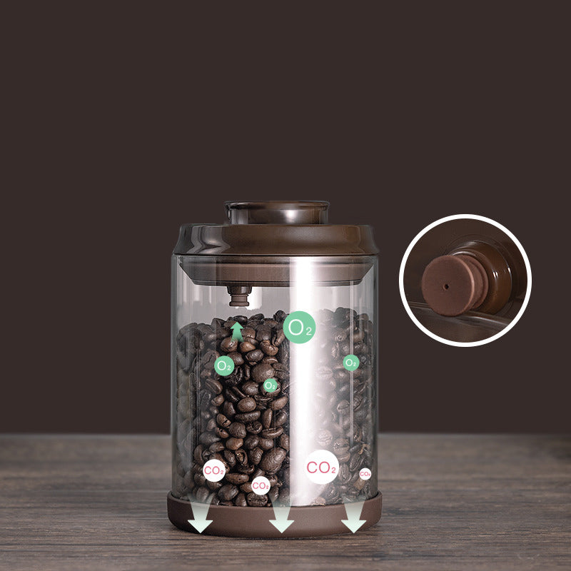 Coffee Bean Storage Jar with One-Way Exhaust Valve