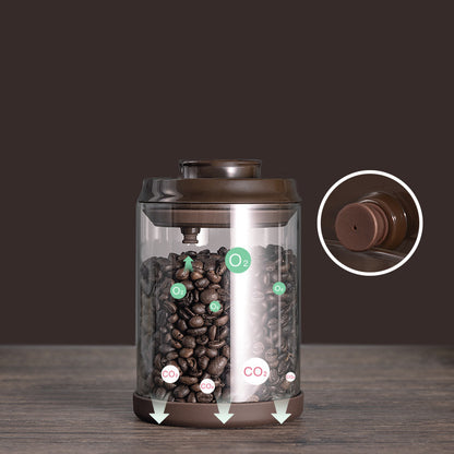 Coffee Bean Storage Jar with One-Way Exhaust Valve