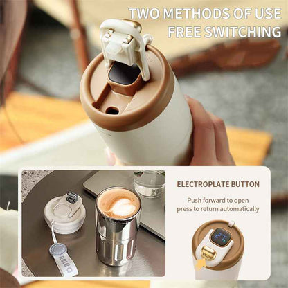 Smart Travel Coffee Mug with Smart Temperature Display - 410ML Insulated