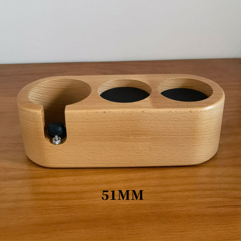 Beechwood Tamping Station and Organizer for Coffee Lovers