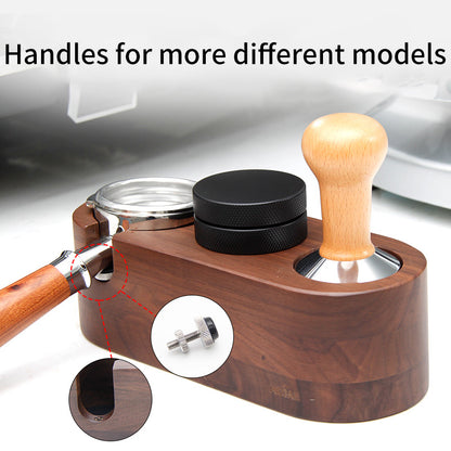 Walnut Wood Tamping Station for 51mm, 54mm, 58mm Portafilters