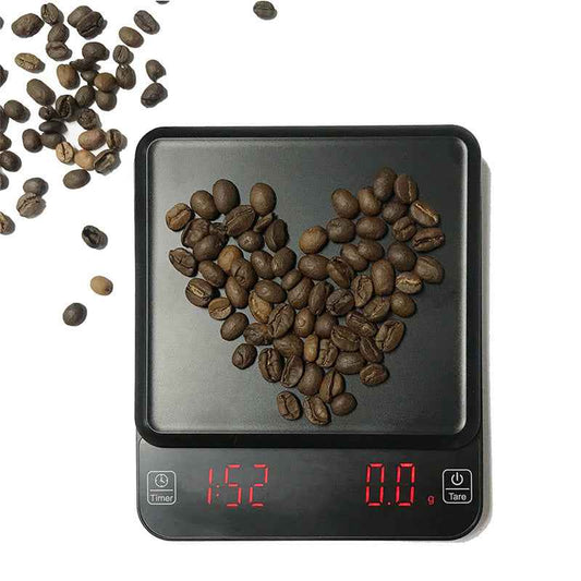 Coffee Scale with Timer and LED Display for Precision Brewing