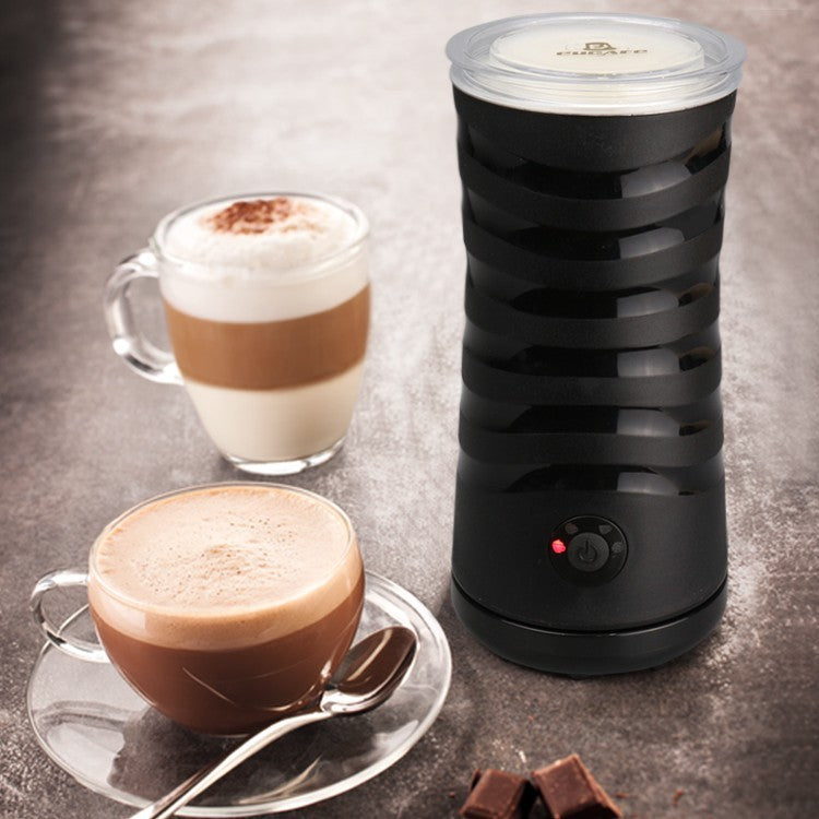 Hot and cold milk frother creates perfect foam for homemade lattes and mochas.