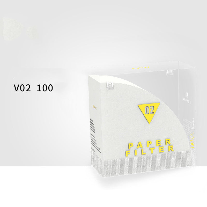  V02 size V-shaped coffee filters, 100 sheets per box, for larger pour-over brewers. Shop now