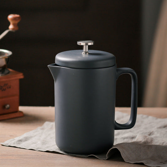  Premium 1050ml ceramic French press for home coffee brewing
