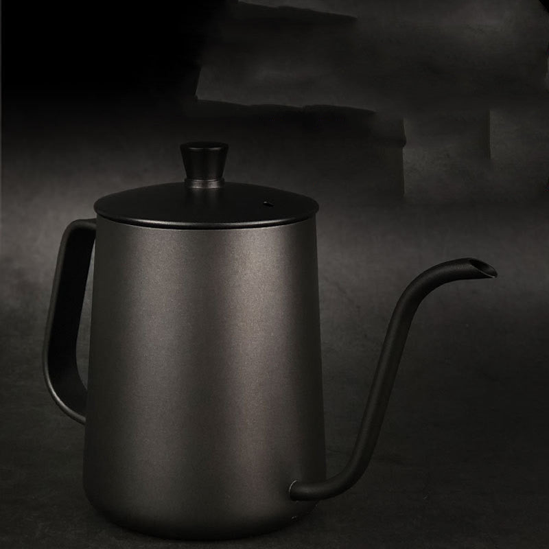 tylish black gooseneck pour-over kettle for coffee. Ideal for precise pouring and modern kitchens. #GooseneckKettle #CoffeeEquipment