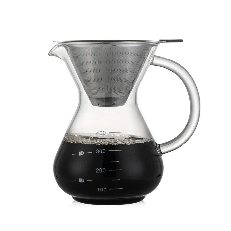 Pour-over coffee maker with reusable steel filter and glass carafe. Free shipping SHOP NOW