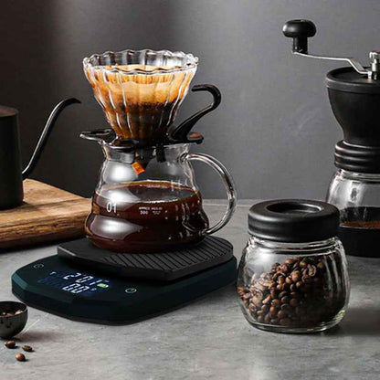 Coffee Brewing Scale with Timer - USB Rechargeable Precision Tool