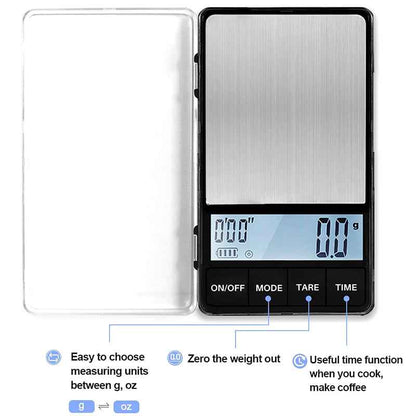 Portable Coffee Scale with Electronic Digital Timer for Accurate Brewing Measurements