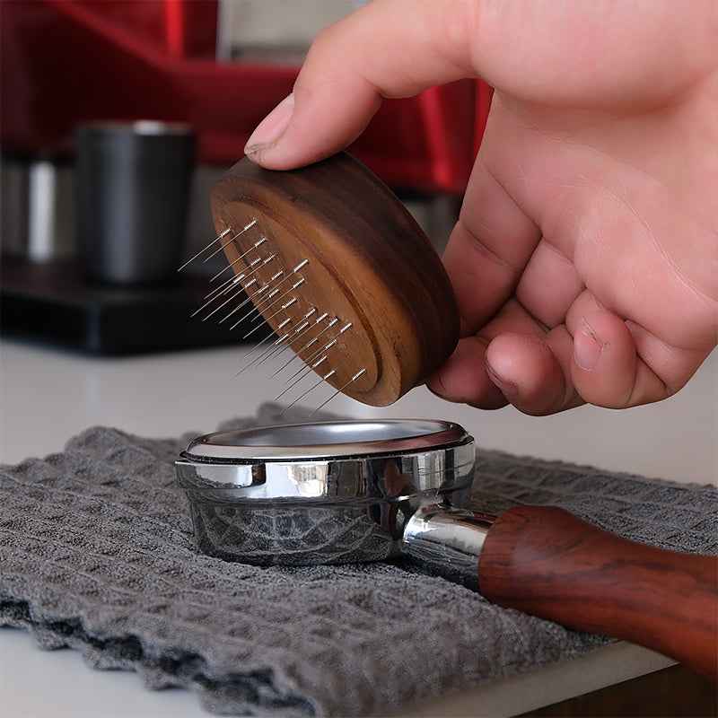 Professional Wooden Coffee Distribution Tool for Baristas and Coffee Lovers