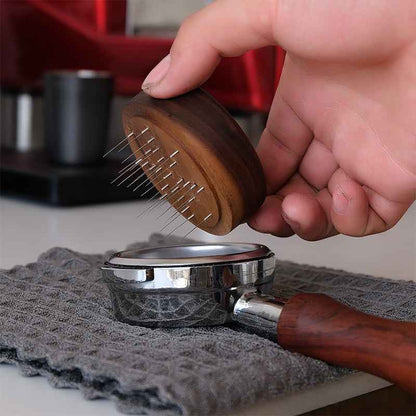 Professional Wooden Coffee Distribution Tool for Baristas and Coffee Lovers