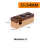 Coffee Machine Handle Bracket for Italian Press - Solid Wood Coffee Powder Base with Cloth Pad
