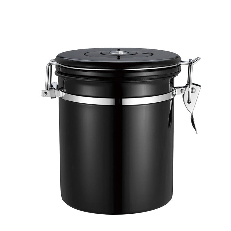 304 Stainless Steel Coffee Bean Storage Jar - Sealed Moisture-Proof Kitchen Storage for Tea and Cereal
