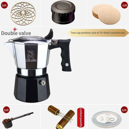 Colbro Moka Pot: Double Valve Espresso Maker for Perfect Home Brewing (UNITED STATES - Hye Bang)