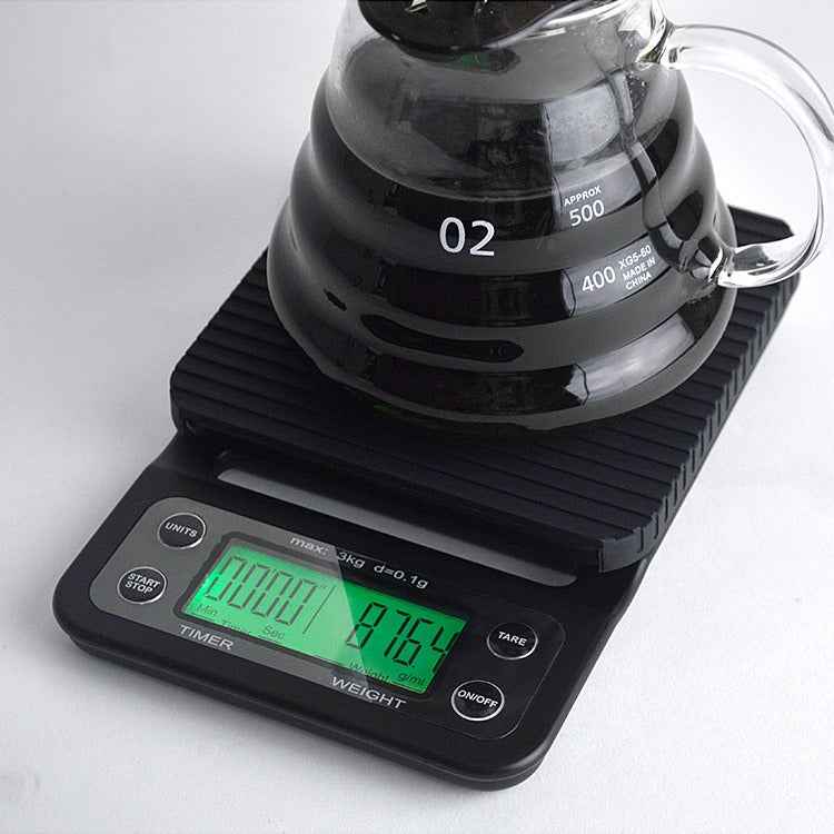 Electronic Coffee Weighing Scale - Black Precision Scale for Perfect Brewing