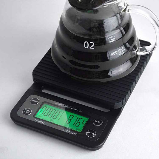 Electronic Coffee Weighing Scale - Black Precision Scale for Perfect Brewing