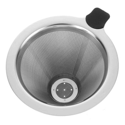 200ml/400ml Stainless Steel Coffee Filter - Reusable Paperless Pour Over Dripper Brewing Tool