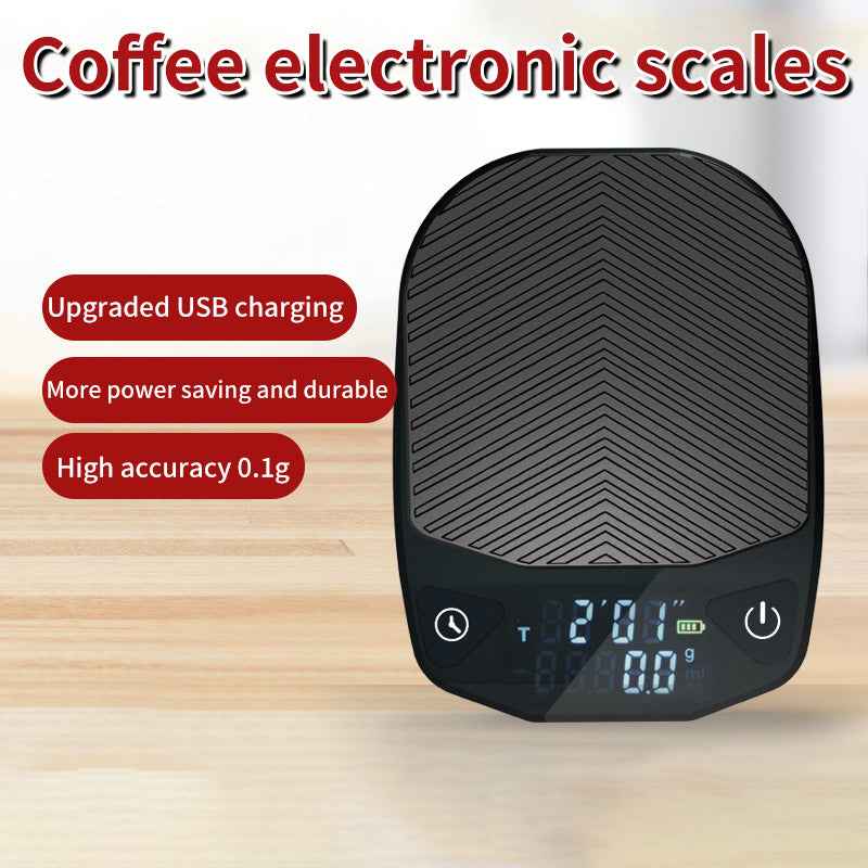 Coffee Brewing Scale with Timer - USB Rechargeable Precision Tool