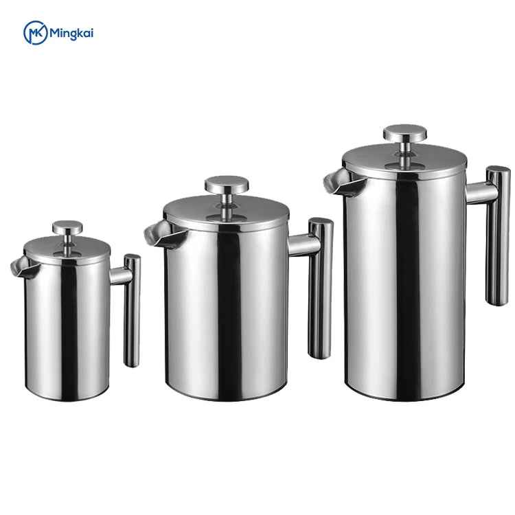 Custom French Press Coffee Maker With Stainless Steel Filter System Handcrafted Coffee for Home Kitchen Use Metal Press 