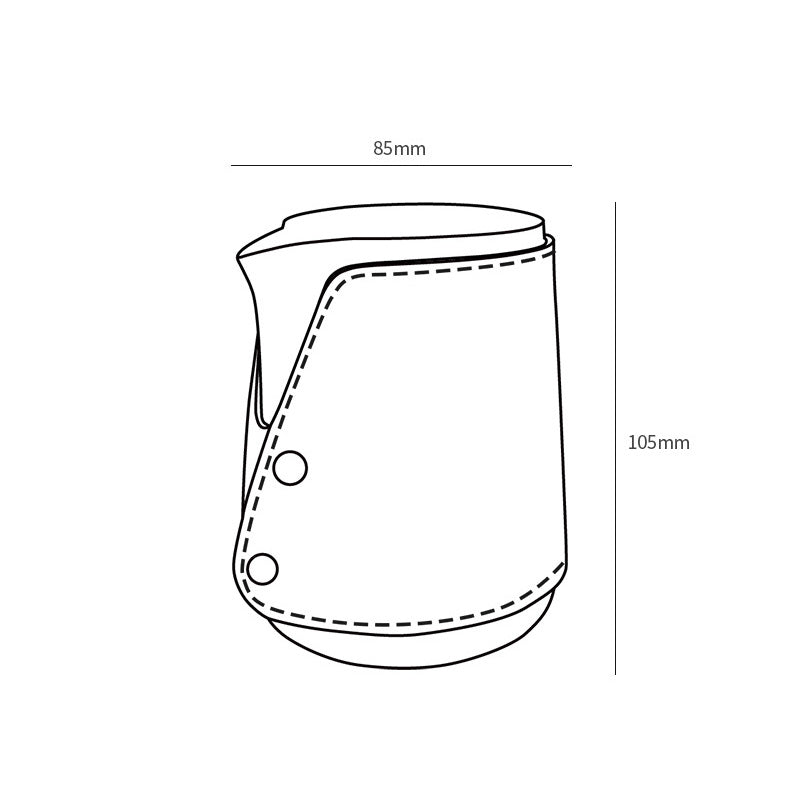 Leather and Stainless Steel Milk Pitcher for Perfectly Frothed Milk