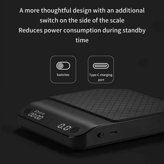 Pakchoice Precision Coffee Scale - Accurate Digital Measurements for Perfect Brews
