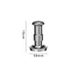 Dimensions of a GRAY adjustable coffee tamper: 10cm tall, 58mm diameter base with patterned base design.