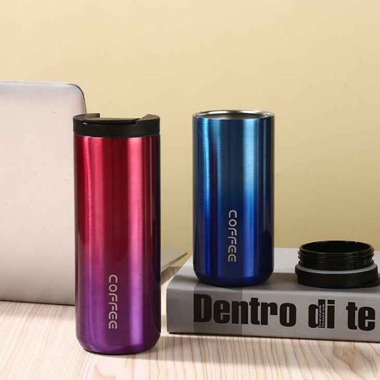 Stainless Steel Coffee Mug - Thermal Design in Gradient & Solid Colors