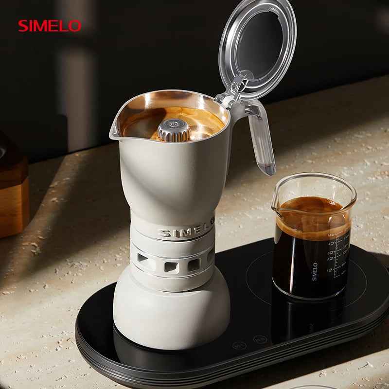 SIMELO 170ml Aluminum Stovetop Espresso Maker 4 Cup Classic Moka Pot Coffee Brewer for Home