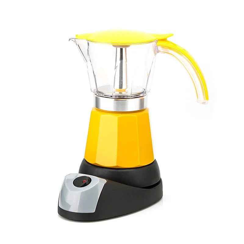 6Cups Custom Logo Wholesale Aluminum Electrical Espresso Moka Pot Coffee Percolator Italian Mocha Maker